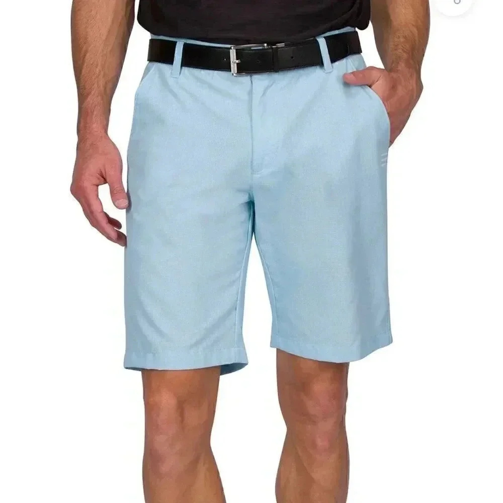 Three Sixty Six Men's Size 42 Dry Fit Gold Shorts Casual Classic Blue 10" Inseam